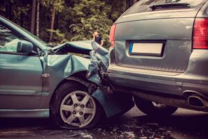 Determining fault in cars accident on a road.